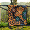 Australia Aboriginal Inspired Quilt - Aboriginal Style Of Dot Painting Quilt