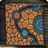 Australia Aboriginal Inspired Quilt - Aboriginal Style Of Dot Painting Quilt