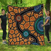 Australia Aboriginal Inspired Quilt - Aboriginal Style Of Dot Painting Quilt