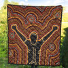 Australia Aboriginal Inspired Quilt - Aboriginal Style Of Dot Background Depicting Victory Quilt