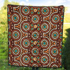 Australia Aboriginal Inspired Quilt - Aboriginal Dot Artwork Seamless Pattern Orange Color Quilt