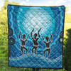Australia Aboriginal Inspired Quilt -  Aboriginal Style Of Landscape Background Quilt
