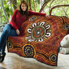 Australia Aboriginal Inspired Quilt - Aboriginal Style Of Dot Background Connection Quilt