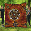 Australia Aboriginal Inspired Quilt - Aboriginal Style Of Dot Background Connection Quilt