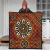 Australia Aboriginal Inspired Quilt - Aboriginal Style Of Dot Background Connection Quilt