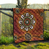 Australia Aboriginal Inspired Quilt - Aboriginal Style Of Dot Background Connection Quilt