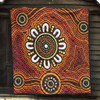 Australia Aboriginal Inspired Quilt - Aboriginal Style Of Dot Background Connection Quilt