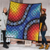 Australia Aboriginal Inspired Quilt - Aboriginal Style Of Dot Background Rainbow Color Quilt