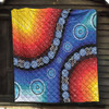 Australia Aboriginal Inspired Quilt - Aboriginal Style Of Dot Background Rainbow Color Quilt