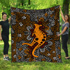Australia Aboriginal Inspired Quilt - Aboriginal art background with kangaroo