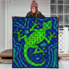 Australia Aboriginal Inspired Quilt - Aboriginal Dreamtime Lizard