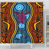 Australia Aboriginal Inspired Shower Curtain - Turtles In River Shower Curtain