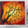 Australia Aboriginal Inspired Shower Curtain - Tree on the hill