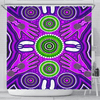 Australia Aboriginal Inspired Shower Curtain - Meeting and unity concept