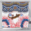 Australia Aboriginal Inspired Shower Curtain - Gecko Aboriginal Patterns