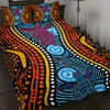 Australia Aboriginal Inspired Quilt Bed Set - Turtles In River