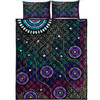 Australia Aboriginal Inspired Quilt Bed Set - Dreaming art aboriginal inspired background