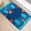 Australia Aboriginal Inspired Door Mat - Aboriginal dot art painting with fish