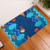 Australia Aboriginal Inspired Door Mat - Aboriginal dot art painting with fish