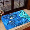 Australia Aboriginal Inspired Door Mat - Aboriginal dot art painting with fish underwater concept