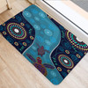 Australia Aboriginal Inspired Door Mat - Aboriginal Inspired Dreaming Turtles Dot Art