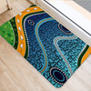 Australia Aboriginal Inspired Door Mat - Aboriginal style of background depicting nature