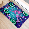 Australia Aboriginal Inspired Door Mat - Aboriginal style of background with lizard