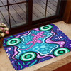 Australia Aboriginal Inspired Door Mat - Aboriginal style of background with lizard