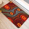 Australia Aboriginal Inspired Door Mat - Aboriginal style of connection concept