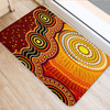 Australia Aboriginal Inspired Door Mat - Aboriginal style of Sun and Dot art background