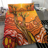 Australia Aboriginal Inspired Bedding Set - Aboriginal Boab Tree Vector Painting Aboriginal Art Bedding Set