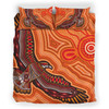 Australia Aboriginal Inspired Bedding Set - Bird Aboriginal Styled Dot Painting Artwork Bedding Set