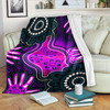 Australia Aboriginal Inspired Blanket - Aboriginal dot artwork with hands