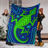 Australia Aboriginal Inspired Blanket - Aboriginal Dreamtime Lizard