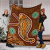 Australia Aboriginal Inspired Blanket - Aboriginal Emu Art Illustration