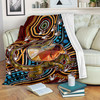 Australia Aboriginal Inspired Blanket - Aboriginal Inspired frill necked lizard dreaming