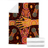 Australia Aboriginal Inspired Blanket - Aboriginal style Dot art Friendship concept