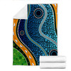 Australia Aboriginal Inspired Blanket - Aboriginal style of background depicting nature