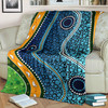 Australia Aboriginal Inspired Blanket - Aboriginal style of background depicting nature
