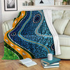 Australia Aboriginal Inspired Blanket - Aboriginal style of background depicting nature