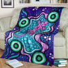 Australia Aboriginal Inspired Blanket - Aboriginal style of background with lizard