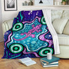 Australia Aboriginal Inspired Blanket - Aboriginal style of background with lizard