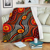 Australia Aboriginal Inspired Blanket - Aboriginal style of connection concept