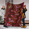 Australia Aboriginal Inspired Blanket -Aboriginal style of dot background
