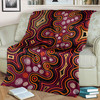 Australia Aboriginal Inspired Blanket -Aboriginal style of dot background