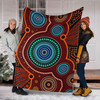 Australia Aboriginal Inspired Blanket - Aboriginal style of Indigenous dot art painting