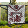 St. George Illawarra Dragons Naidoc Quilt - Custom For Our Elders Boomerangs White Quilt