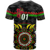 South Sydney Rabbitohs Custom T-shirt - Poppies Rabbits and Aboriginal Inspired T-shirt