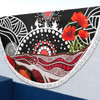St. George Illawarra Dragons Anzac Beach Blanket - Aboriginal Inspired Whale Anzac Poppies Beach Blanket