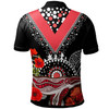 St. George Illawarra Dragons Anzac Custom Polo Shirt - Aboriginal Inspired Whale Anzac Poppies Polo Shirt